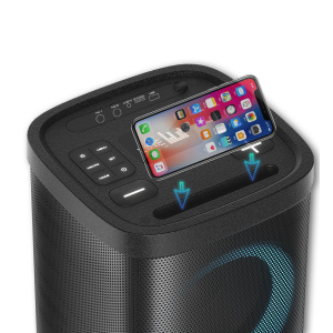 Колонка блютуз беспроводная с караоке и подсветкой 60Вт TITAVIN TI-SPF001